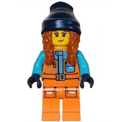 Arctic Explorer - Female, Orange Jacket, Dark Orange Braids with Dark Blue Beanie, Freckles – ГРАДСКИ