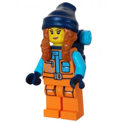 Arctic Explorer - Female, Orange Jacket, Dark Orange Braids with Dark Blue Beanie, Freckles, Backpack – ГРАДСКИ
