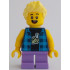 Child - Boy, Flannel Vest over Shirt with Banana, Medium Lavender Short Legs, Bright Light Yellow Spiked Hair – ГРАДСКИ