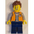 Convenience Store Worker - Male, Orange Open Vest, Dark Blue Legs, Reddish Brown Hair – ГРАДСКИ