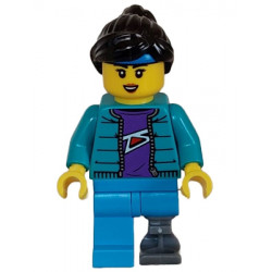 Skateboarder - Female, Dark Turquoise Jacket over Dark Purple Shirt, Dark Azure Legs with Prosthetic Leg – ГРАДСКИ