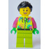Mountain Bike Cyclist - Female, Neon Yellow Jacket with Paint Splotches, Lime Legs, Black Hair – ГРАДСКИ