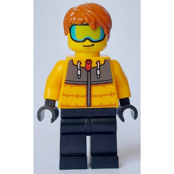 Male - Bright Light Orange Jacket, Black Legs, Dark Orange Hair, Ski Goggles – ГРАДСКИ