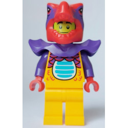 Comic Shop Guy - Male, Bright Light Orange Dragon Suit and Legs, Red Dragon Head, Dark Purple Shoulder Armor – ГРАДСКИ