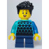 Child - Boy, Medium Azure Top with Triangles, Dark Blue Short Legs, Black Hair – ГРАДСКИ