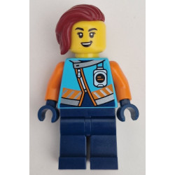 Arctic Explorer - Female, Medium Azure Jacket, Name Badge, Dark Red Hair – ГРАДСКИ