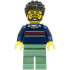 Dad - Dark Blue Sweater with Dark Red Stripe, Sand Green Legs, Black Hair – ГРАДСКИ