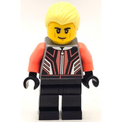 Race Car Driver - Male, Black and Coral Racing Suit, Black Legs, Bright Light Yellow Hair – ГРАДСКИ