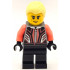Race Car Driver - Male, Black and Coral Racing Suit, Black Legs, Bright Light Yellow Hair – ГРАДСКИ