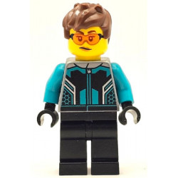 Race Car Driver - Female, Black and Dark Turquoise Racing Suit, Black Legs, Reddish Brown Hair, Safety Glasses – ГРАДСКИ