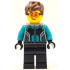 Race Car Driver - Female, Black and Dark Turquoise Racing Suit, Black Legs, Reddish Brown Hair, Safety Glasses – ГРАДСКИ
