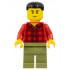 Plane Passenger - Male, Red Plaid Flannel Shirt, Olive Green Legs, Black Short Hair – ГРАДСКИ