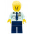 Passenger Plane Pilot - Male, Light Aqua Uniform Shirt with Tie, Dark Blue Legs, Bright Light Yellow Spiked Hair Swept Up – ГРАДСКИ