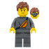 Plane Passenger - Male, Dark Bluish Gray Sweater with Orange Sling Bag, Dark Bluish Gray Legs, Reddish Brown Messy Hair, Sleep Mask – ГРАДСКИ