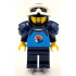 Ice Hockey Player - Male, Dark Azure and Dark Blue Shirt with Mountains, Dark Blue Legs and Shoulder Pads, Black Helmet, White Goggles, Ice Skates – ГРАДСКИ