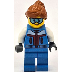 Ice Sculptor - Female, Dark Azure Jacket and Legs, Dark Orange Ponytail Hair, Ski Goggles – ГРАДСКИ