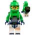 Astronaut - Male, White Spacesuit with Bright Green Arms, Bright Green Helmet, Trans-Clear Visor, Bright Green Harness with Solar Panel, Glasses – ГРАДСКИ