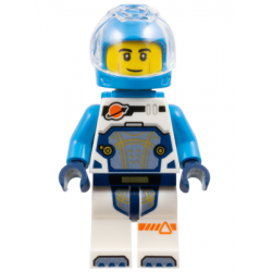 Astronaut - Male, White Spacesuit with Dark Azure Arms, Dark Azure Helmet, Trans-Clear Visor, Dark Azure Jet Pack, Smirk – ГРАДСКИ