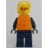 Police - City Officer Male, Neon Yellow Safety Vest, Orange Safety Glasses and Life Jacket, Bright Light Yellow Hair – ГРАДСКИ