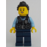 Police - City Officer Female, Black Safety Vest with Silver Star Badge Logo, Dark Blue Legs, Black Hair Long with Braided Ponytail – ГРАДСКИ