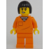 Police - City Jail Prisoner Female, Orange Prison Jumpsuit, Black Bob Cut Hair Short – ГРАДСКИ