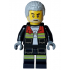 Fire - Male, Black Open Jacket and Legs with Reflective Stripes and Red Collar, Light Bluish Gray Coiled Hair – ГРАДСКИ