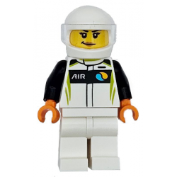 Race Car Driver - Female, White, Black and Lime Racing Suit, White Legs and Helmet – ГРАДСКИ