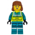 Ambulance Driver - Female, Dark Turquoise and Neon Yellow Safety Vest, Legs with Silver Reflective Stripes, Dark Orange Mid Length Hair – ГРАДСКИ