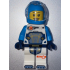Astronaut - Female, White Spacesuit with Dark Azure Arms, Dark Azure Helmet, Trans-Clear Visor – ГРАДСКИ