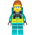 Paramedic - Female, Dark Turquoise and Neon Yellow Safety Vest, Legs with Silver Reflective Stripes, Dark Orange High Bun, Backpack – ГРАДСКИ