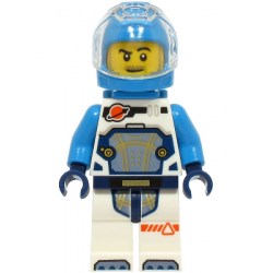Astronaut - Male, White Spacesuit with Dark Azure Arms, Dark Azure Helmet, Trans-Clear Visor, Dark Azure Jet Pack, Stubble – ГРАДСКИ