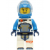 Astronaut - Male, White Spacesuit with Dark Azure Arms, Dark Azure Helmet, Trans-Clear Visor, Dark Azure Jet Pack, Stubble – ГРАДСКИ