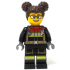 Fire - Female, Black Jacket and Legs with Reflective Stripes and Red Collar, Dark Brown Hair with Buns – ГРАДСКИ