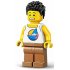 Barbequer - Male, White Tank Top with Dark Azure Sailboat, Medium Nougat Legs, Black Short Coiled Hair – ГРАДСКИ