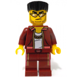 Police - City Bandit Crook Male, Dark Red Jacket and Legs, Black Flat Top Hair – ГРАДСКИ