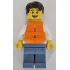 Sailboat Driver - Male, White Sweater with Red Horizontal Stripes, Sand Blue Legs, Dark Brown Short Tousled Hair, Orange Life Jacket – ГРАДСКИ
