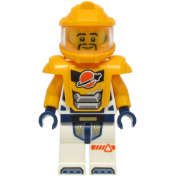 Astronaut - Male, White Spacesuit with Bright Light Orange Arms, Bright Light Orange Helmet, Trans-Clear Visor, Bright Light Orange Armor – ГРАДСКИ