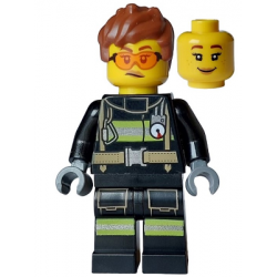 Fire - Female, Black Jacket and Legs with Reflective Stripes, Reddish Brown Messy Hair, Safety Glasses – ГРАДСКИ