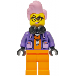 Police - City Jail Prisoner Female, Orange Prison Jumpsuit, Dark Purple Jacket, Black Headphones, Bright Pink Hair, Black Glasses – ГРАДСКИ