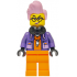 Police - City Jail Prisoner Female, Orange Prison Jumpsuit, Dark Purple Jacket, Black Headphones, Bright Pink Hair, Black Glasses – ГРАДСКИ