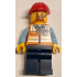Construction Worker - Male, Orange Safety Vest with Reflective Stripes, Dark Blue Legs, Red Construction Helmet – ГРАДСКИ