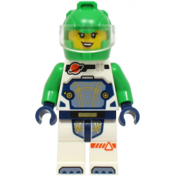 Astronaut - Female, White Spacesuit with Bright Green Arms, Bright Green Helmet, Trans-Clear Visor – ГРАДСКИ
