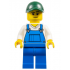 Farmer - Male, Blue Overalls over V-Neck Shirt, Blue Legs, Dark Green Cap, Stubble – ГРАДСКИ