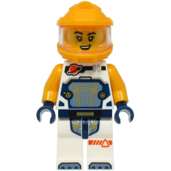 Astronaut - Female, White Spacesuit with Bright Light Orange Arms, Bright Light Orange Helmet, Trans – ГРАДСКИ