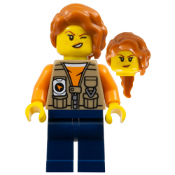 Jungle Photographer - Female, Dark Tan Vest over Orange Shirt, Dark Blue Legs, Dark Orange Hair – ГРАДСКИ