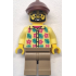 Bus Passenger - Male, Bright Light Yellow Shirt with Flowers and Leaves, Dark Tan Legs, Reddish Brown Flat Cap – ГРАДСКИ