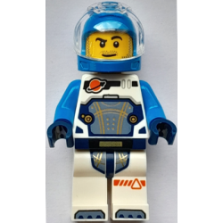 Astronaut - Male, White Spacesuit with Dark Azure Arms, Dark Azure Helmet, Trans-Clear Visor, Stubbl – ГРАДСКИ