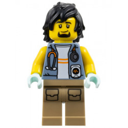 City Jungle Explorer - Sand Blue Jacket, Stethoscope, Dark Tan Legs, Black Hair – ГРАДСКИ