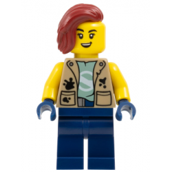 City Jungle Explorer Female - Dark Tan Vest, Dark Blue Legs, Dark Red Hair – ГРАДСКИ