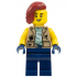 City Jungle Explorer Female - Dark Tan Vest, Dark Blue Legs, Dark Red Hair – ГРАДСКИ